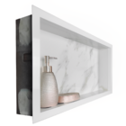 Nicho De Porcelanato Branco Marmo Douro Polido 60x32cm