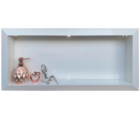 Nicho de Porcelanato Branco Polido Borda Diamante  60x32cm