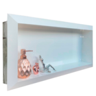 Nicho de Porcelanato Branco Polido Borda Diamante  60x32cm