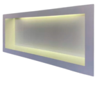 Nicho de Porcelanato Branco Polido com LED Para Banheiro 60x3