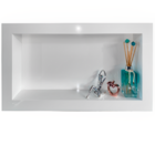 Nicho de Porcelanato com Borda Inteira Sem Emendas Branco Pol