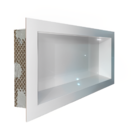 Nicho de Porcelanato com Borda Inteira Sem Emendas Branco Pol