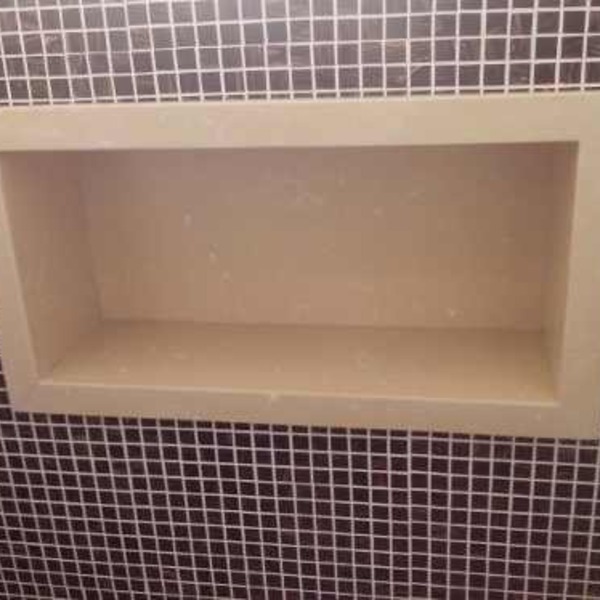 Nicho De Porcelanato Na Cor Bege 40x30x10