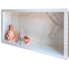 Nicho de Porcelanato Original Banheiro Branco Carrara 60x32cm