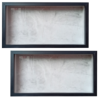 Nicho de Porcelanato Polido Cinza Pulpis Borda Preta 60x32cm