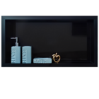 Nicho De Porcelanato Preto Nero Polido 60x32cm