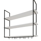 Nicho De Teto Para Cozinha 80 Cm Preto Com Prateleira Branco