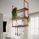 Nicho De Teto Para Cozinha 95 Cm Cobre Com Prateleira Imbuia