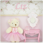 Nicho Decorado Ursinha Bailarina Rosa Quarto Bebê