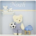 Nicho Decorado Ursinho Brinquedos Azul Quarto Bebê