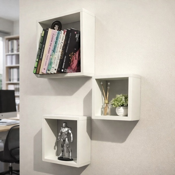 Nicho Decorativo 100% Mdf Branco Com 3 Desmontado - Suprema M