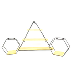 Nicho Decorativo  Triangulo Grande  Com 2 Nichos Hexagono Peq