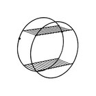 Nicho Decorativo Aramado Duas Prateleiras Redondo Preto Fosco