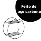 Nicho Decorativo Aramado Duas Prateleiras Redondo Preto Fosco