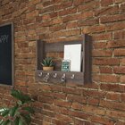 Nicho Decorativo Com Suporte 5 Ganchos J Movelbento Rústico