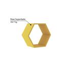 Nicho Decorativo Hexagonal Em Mdp - Amarelo
