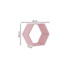 Nicho Decorativo Hexagonal Em Mdp - Rosa