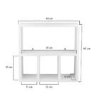 Nicho Decorativo Organizador Para Banheiro Branco 40cm Nancy