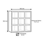 Nicho Decorativo Porta Toalha Com 9 Nichos Multiuso Destak Br