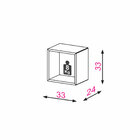 Nicho Decorativo Quadrado Freijó Com Off White 33 Cm - D'rossi
