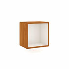 Nicho Decorativo Quadrado Freijó Com Off White 33 Cm - D'rossi