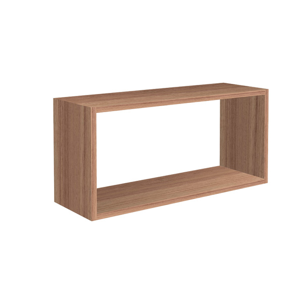 Nicho Decorativo Quadrado Parede Quarto Bebê 60x28x20cm - Noce