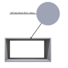 Nicho Decorativo Retangular 60x30x30 Mdf Plancasa Azul Sereno