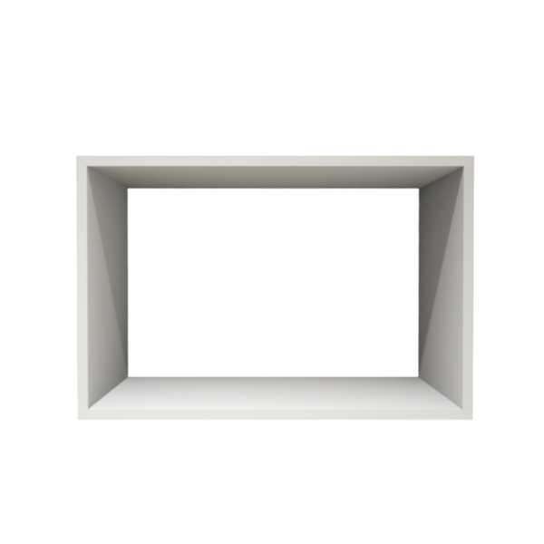 Nicho Decorativo Retangular 60x30x30 Mdf Plancasa Branco Tx