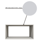 Nicho Decorativo Retangular 60x30x30 Mdf Plancasa Cinza Crist