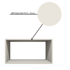 Nicho Decorativo Retangular 60x30x30 Mdf Plancasa Off White