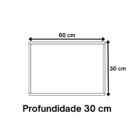 Nicho Decorativo Retangular 60x30x30 Mdf Plancasa Off White