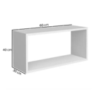 Nicho Decorativo Retangular 60x40x30 Mdf Plancasa Preto Tx