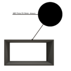 Nicho Decorativo Retangular 60x40x30 Mdf Plancasa Preto Tx