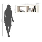 Nicho Decorativo Retangular 96cm Mdf Attuale Vanilla