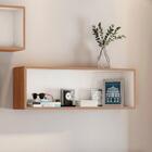 Nicho Decorativo Retangular 99cm 100% Mdf Tb157 Freijó/off Wh