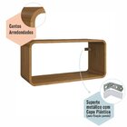 Nicho Duplo Para Quarto 62,5x30cm Curve Carvalho Xingu