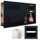 Nicho E Porta Papel Em Porcelanato Preto Nero Polido