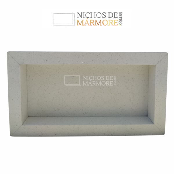 Nicho Em Mármore Branco Estelar 60x30x8