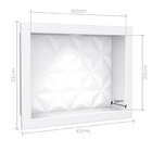 Nicho Em Mármore Sintético Texturizado Com Led 40x30cm Cozima