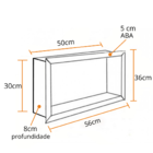 Nicho Em Mármore Travertino 50x30x8