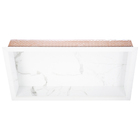 Nicho Em Porcelanato E Saboneteira - Kit Com 2 Peças (carrara)