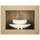 Nicho Em Porcelanato E Saboneteira - Kit Com 2 Peças (madeira