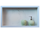 Nicho em Porcelanato Original Branco Santorine Para Banheiro
