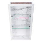 Nicho Em Porcelanato Para Banheiro Com Prateleiras Em Vidro