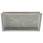 Nicho Em Porcelanato Para Banheiro Porta Shampoo - Cinza