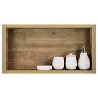 Nicho Em Porcelanato Para Banheiro Porta Shampoo - Madeirado