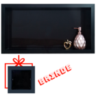 Nicho em Porcelanato Polido Preto Nero 60x32cm