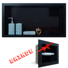 Nicho em Porcelanato Polido Preto Nero 60x32cm