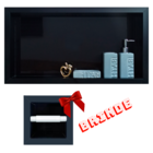 Nicho em Porcelanato Polido Preto Nero 60x32cm