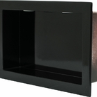 Nicho Embutir De Mármore Sintético 30x50 Com Led - Preto